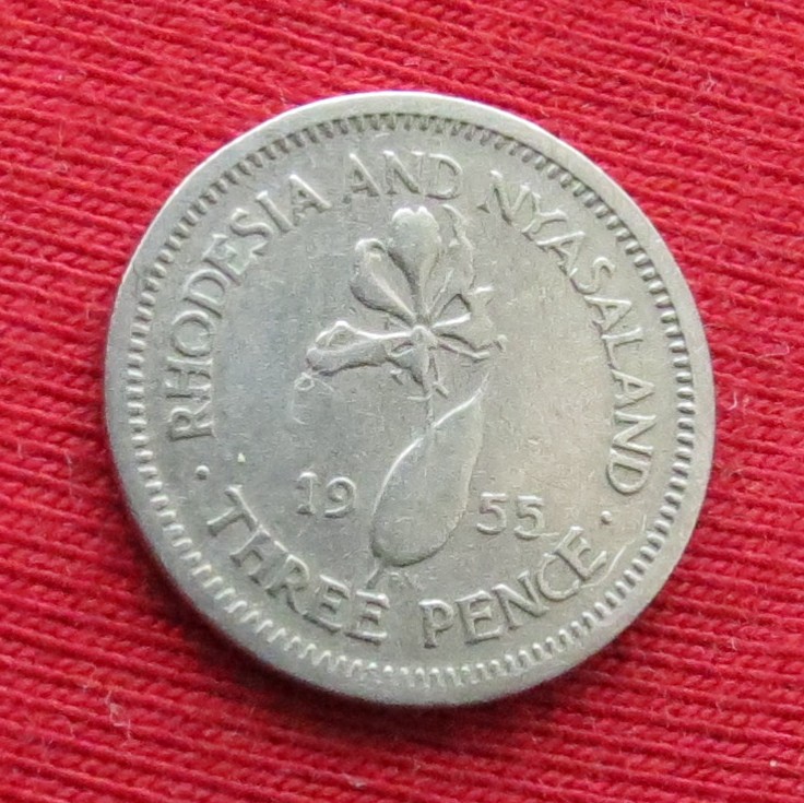Rhodesia and Nyasaland 3 pence 1955 #1