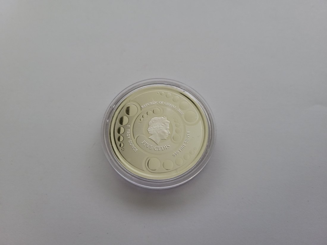  5 Cedis 2022 Alien 1 Oz Silbermünze 999 Republik Ghana Spittalgold9800 (5455   