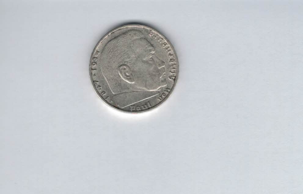  2 Mark 1937 A Paul von Hindenburg Reichsmark Ag 5g fein H´Kreuz Deutschland Spittalgold9800 (4976)   