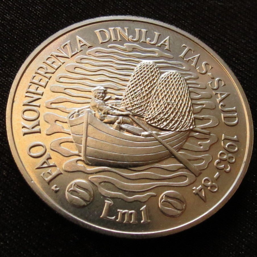 Malta 1 pound 1983 1984 FAO