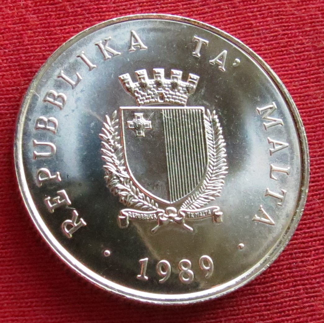  Malta 2 Pound 1989 independence   