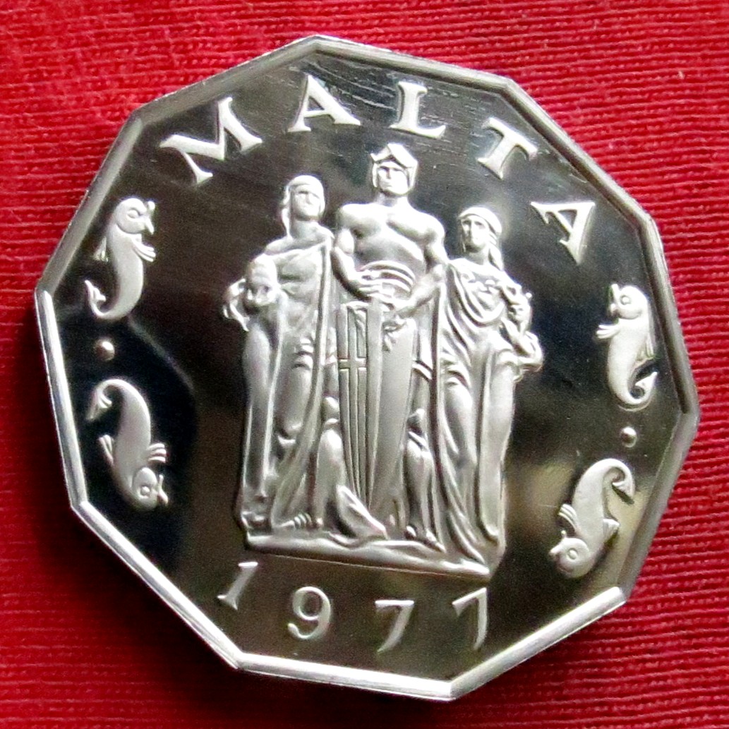  Malta 50 cents 1977 Proof   