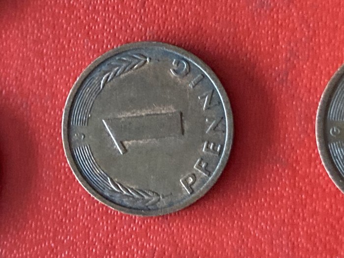  Münze Münzen Umlaufmünze Deutschland 1 Pfennig 1983 Münzzeichen J   