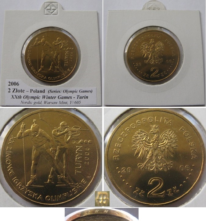  2006, 2 Złoty-XXth Olympic Winter Games-Turin 2006   