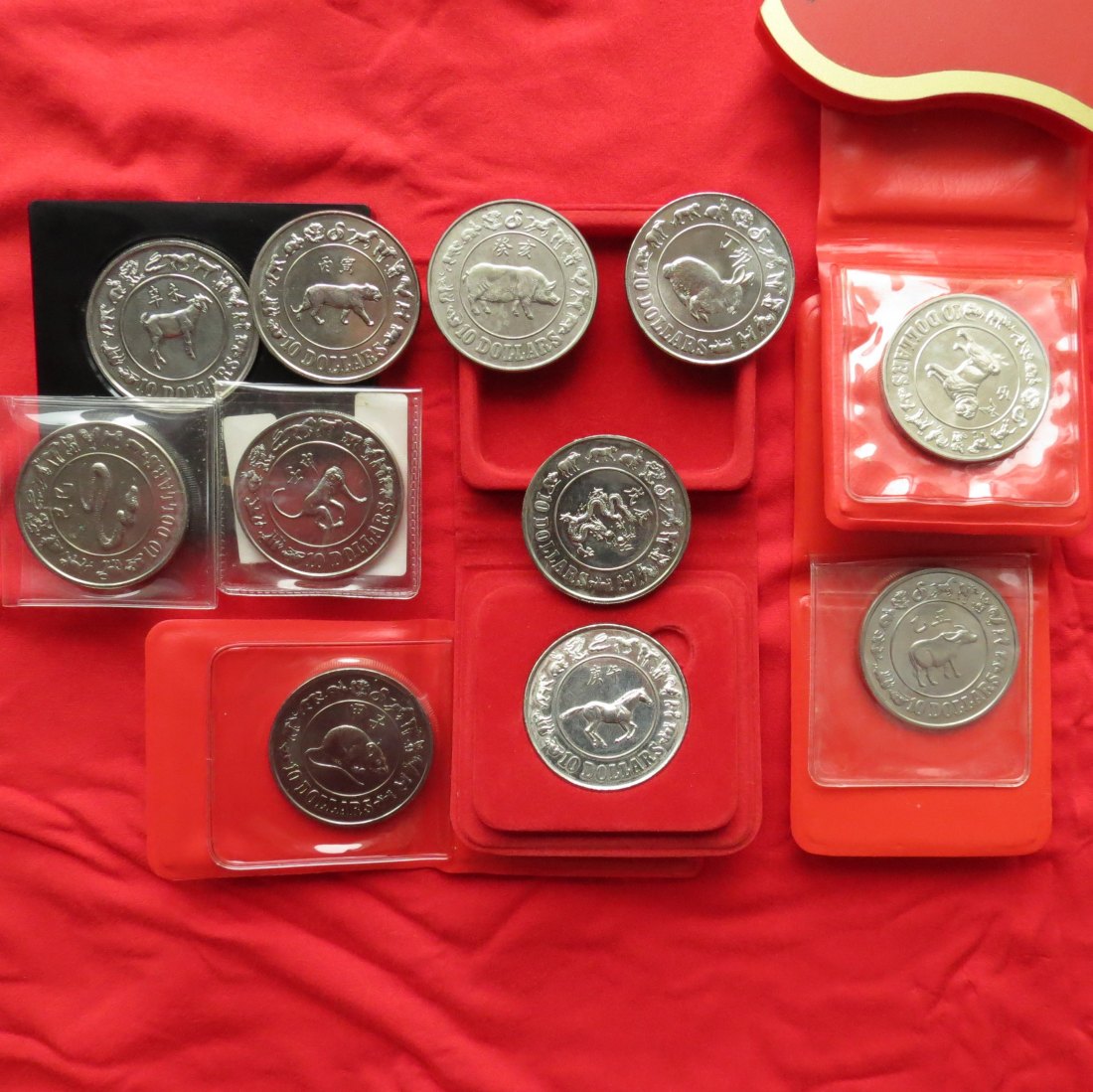  SINGAPORE 11 x 10 $ 1982 - 1992 Zodiacs   