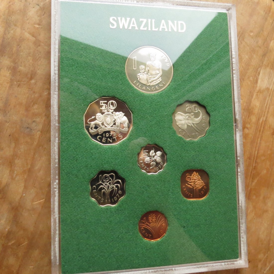 Swasiland 1 2 5 10 20 50 cents 1 Lilangeni 1979