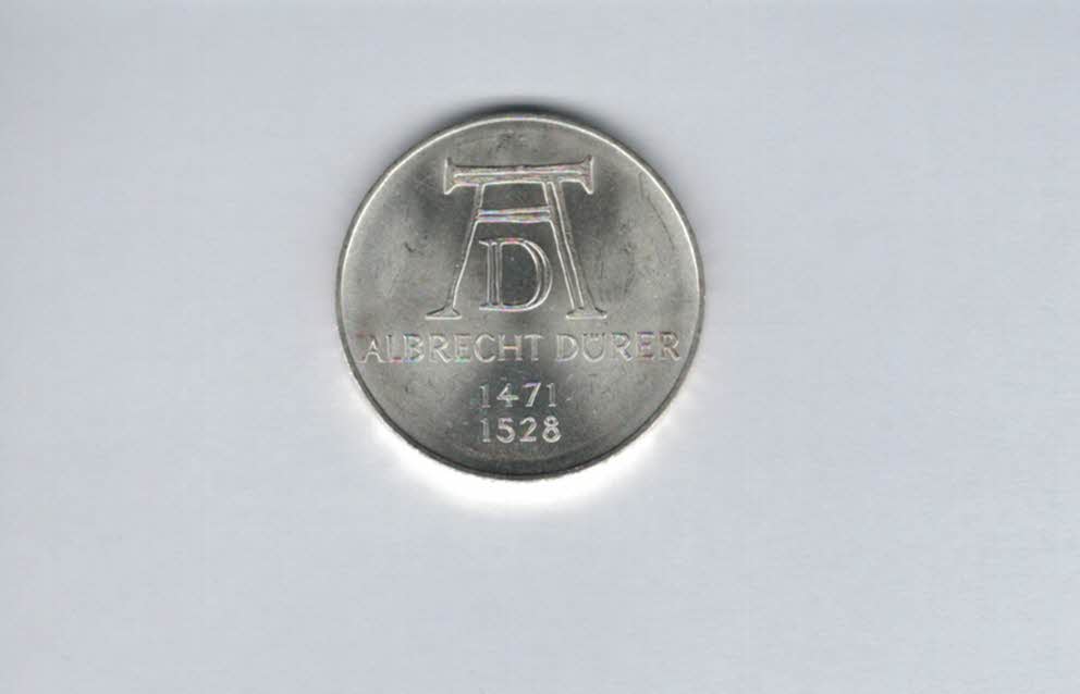  5 Mark 1971 D Albrecht Dürer silber 7g fein BRD Deutschland Spittalgold9800 (4601/6   