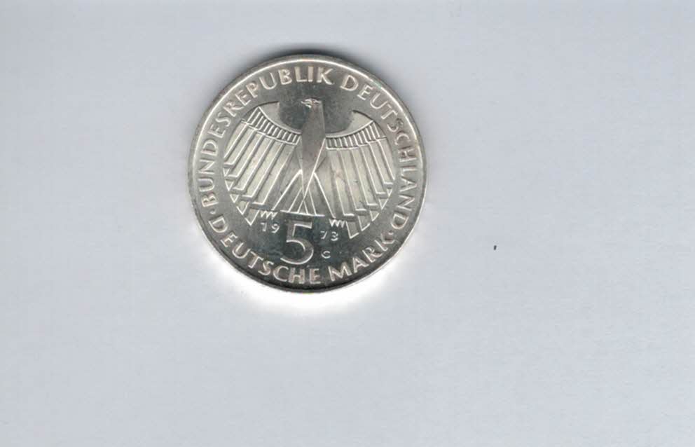  5 Mark 1973 G Frankfurter Nationalversammlung silber 7g fein BRD Deutschland Spittalgold9800 (4601/8   