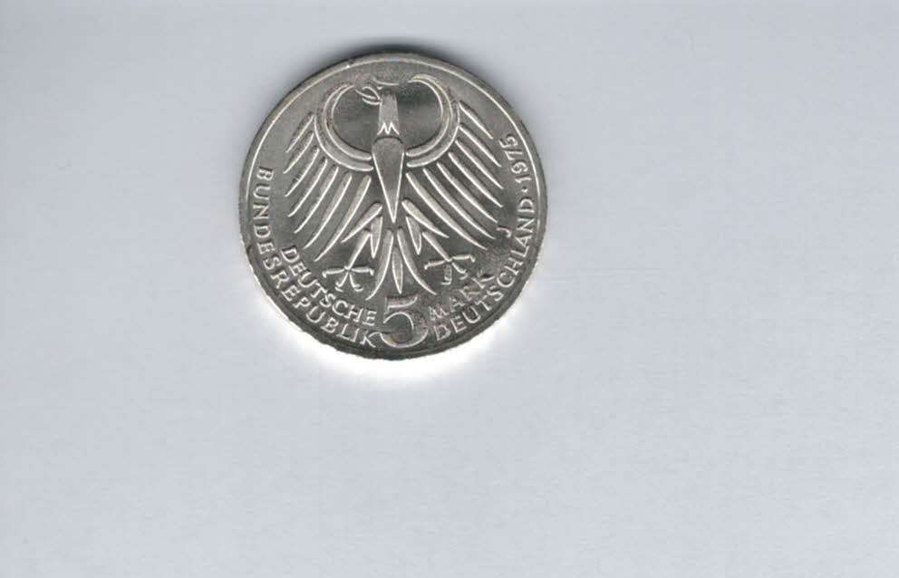  5 Mark 1975 J Friedrich Ebert silber 7g fein BRD Deutschland Spittalgold9800 (4601/12   