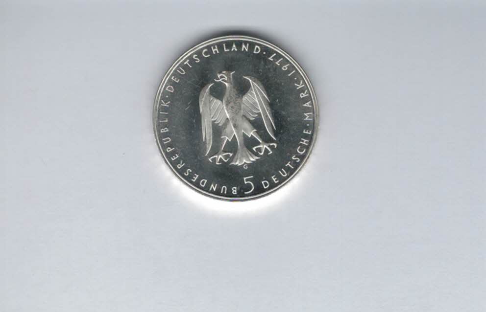  5 Mark 1977 G Heinrich von Kleist silber 7g fein BRD Deutschland Spittalgold9800 (4601/13   