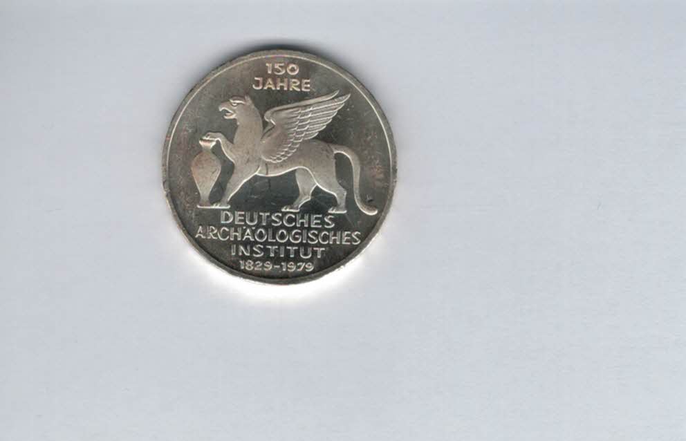  5 Mark 1979 J Archäologisches Institut silber 7g fein BRD Deutschland Spittalgold9800 (4601/16   