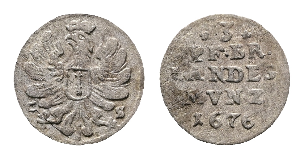  Altdeutschland; Kleinmünze 1676   