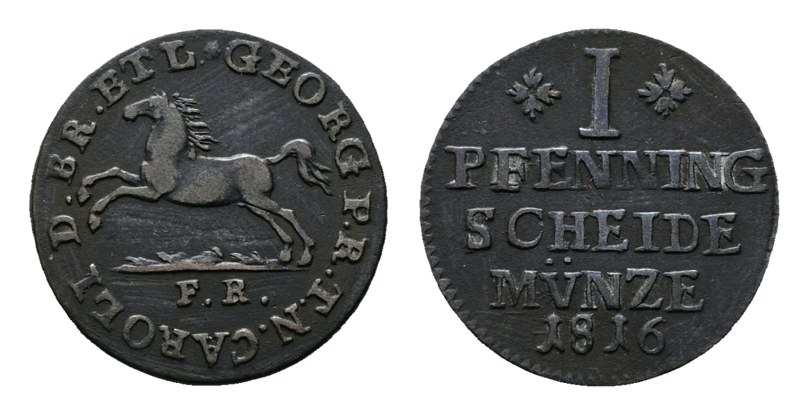  Altdeutschland; Kleinmünze 1816   