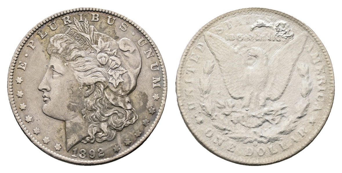  Ausland: USA; one Dollar 1892   