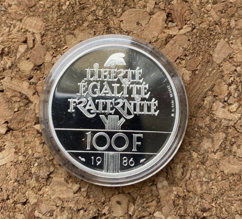  Frankreich 100 Francs 1986 Silber PP 100 Jahre Freiheitsstatue   