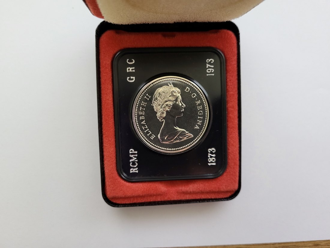  1 Dollar 1973 Royal Canadian Mounted Police 500/26,3g Canada Kanada Spittalgold9800 (3469   