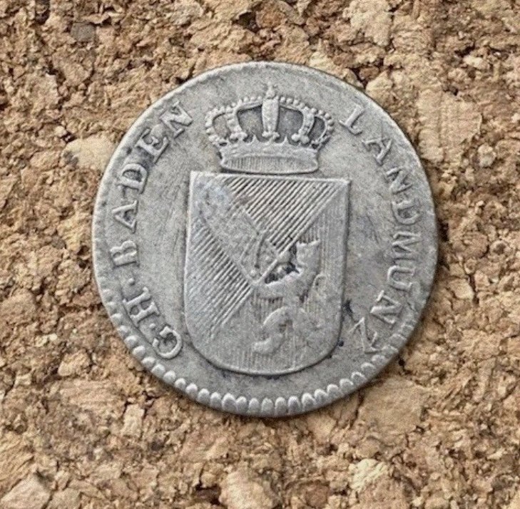  SILBER - Großherzogtum Baden 6 Kreuzer 1808 - Altdeutschland   