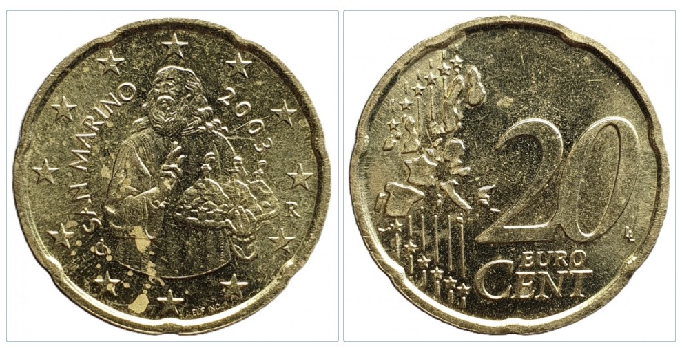  San Marino 20 Eurocent 2003   
