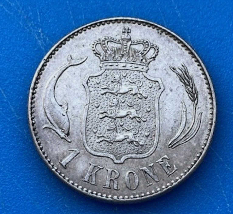  SILBER - Dänemark 1 Krone 1915 Christian X Silbermünze 0.800   