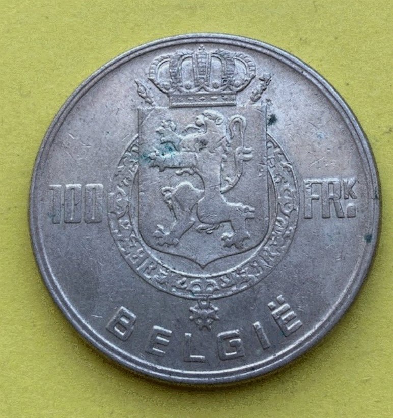  SILBER - Belgien 100 Francs 1951 BELGIË   