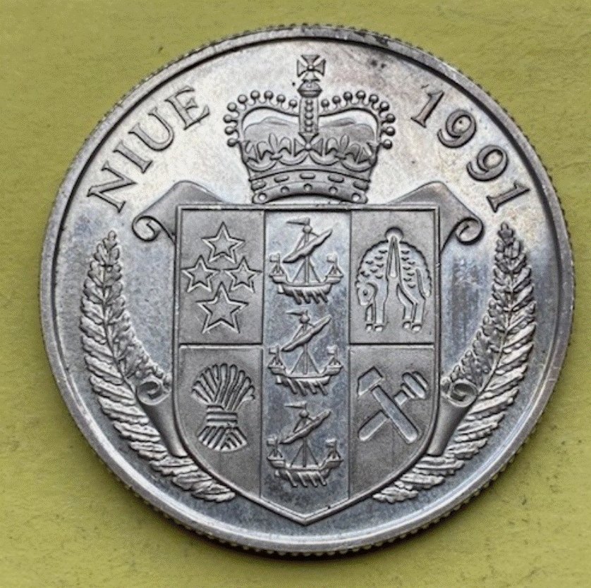  SILBER - Niue 10 Dollar 1991 Olympiade, Diskuswurf | Sterling 925er   