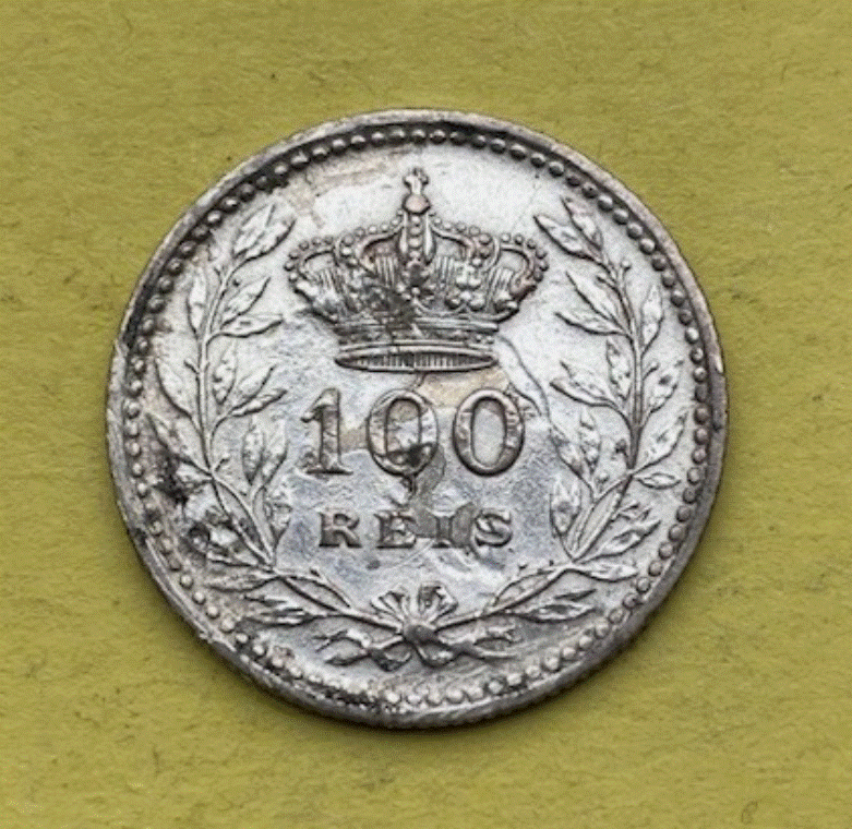  SILBER - Portugal 100 Réis 1909 Manuel II.   