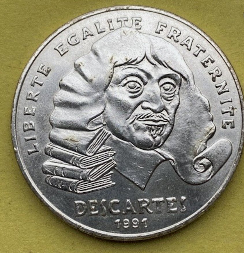  SILBER - Frankreich 100 Franken 1991 René Descartes / 100 Francs   