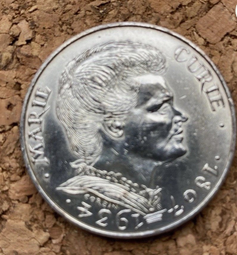  SILBER - 100 Francs Frankreich 1984 Marie Curie Porträt .900er Silber   