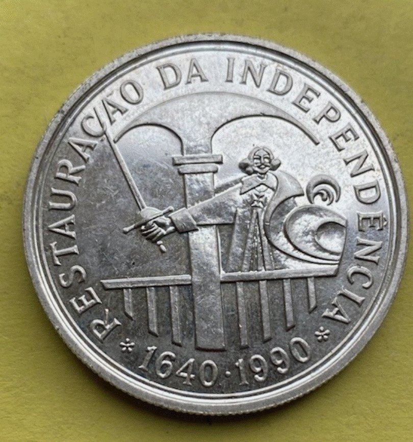  SILBER - Portugal 100 Escudos 1990 Unabhängigkeit Portugals | .925 Sterling   