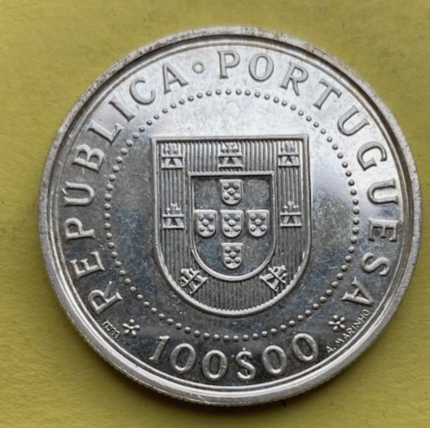  SILBER - Portugal 100 Escudos 1990 Unabhängigkeit Portugals | .925 Sterling   