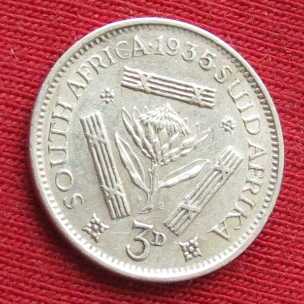  South Africa RSA 3 pence 1935   