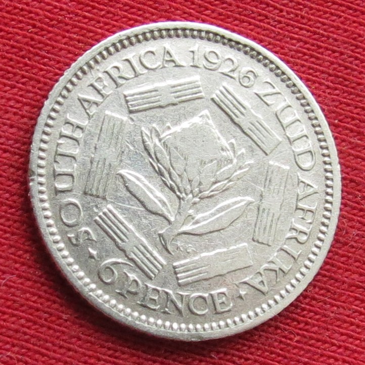 South Africa RSA 6 pence 1926