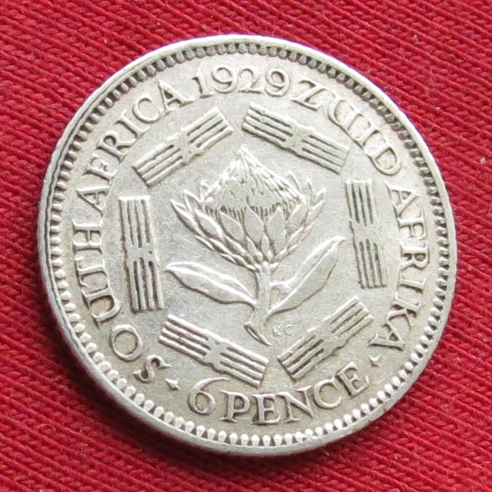 South Africa RSA 6 pence 1929
