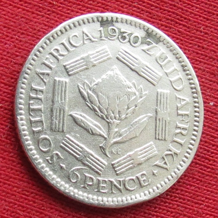 South Africa RSA 6 pence 1930   