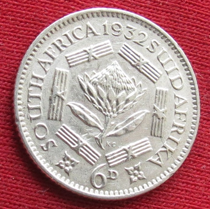 South Africa RSA 6 pence 1932