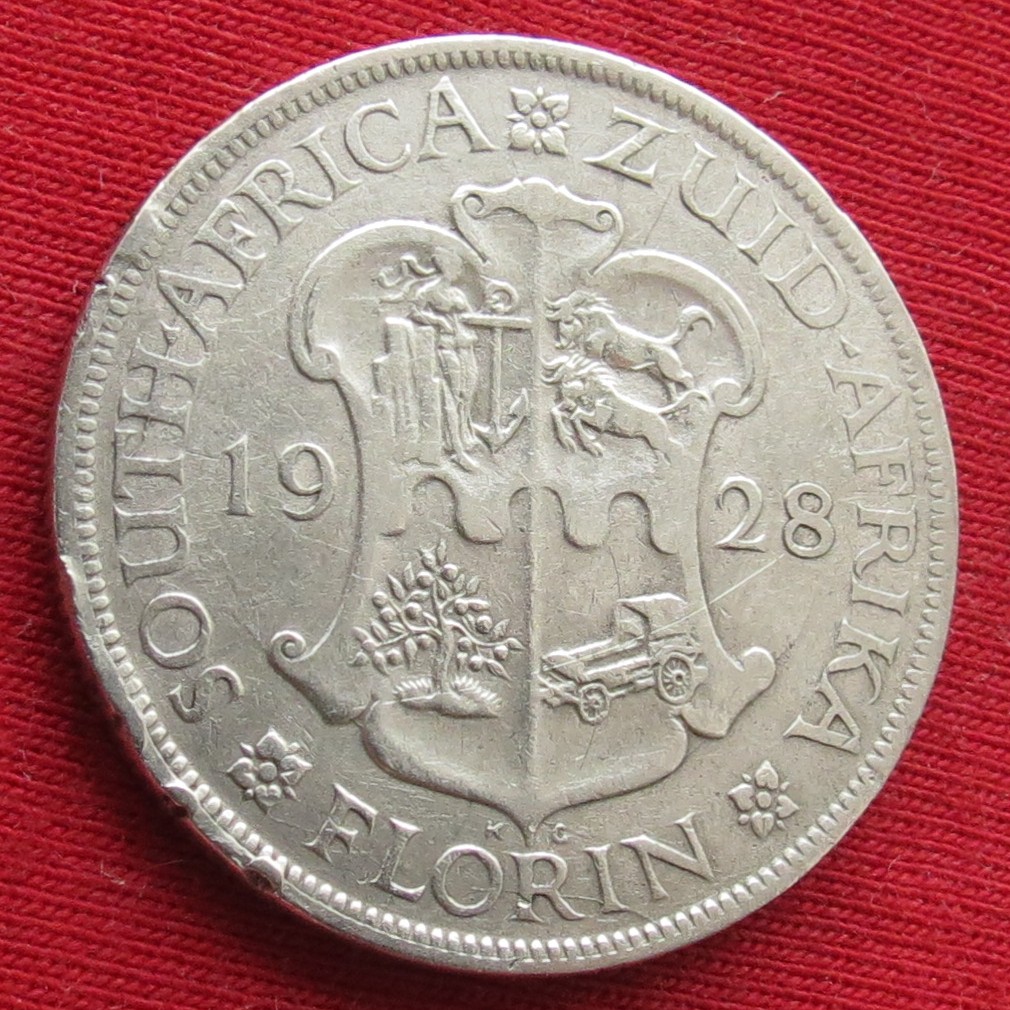  South Africa RSA 1 florin 1928   