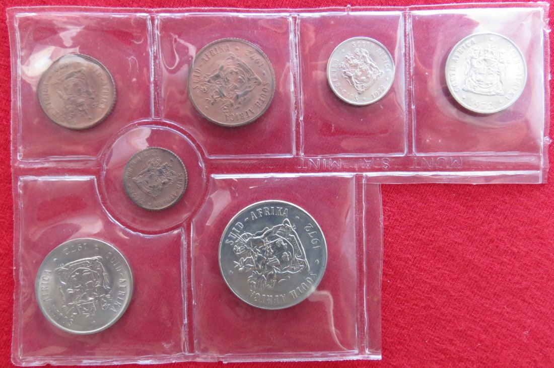  South Africa RSA 1/2  1 2 5 10 20  50 cents — 1972   