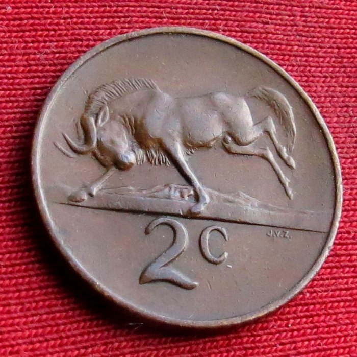  South Africa RSA  2 cents 1965   