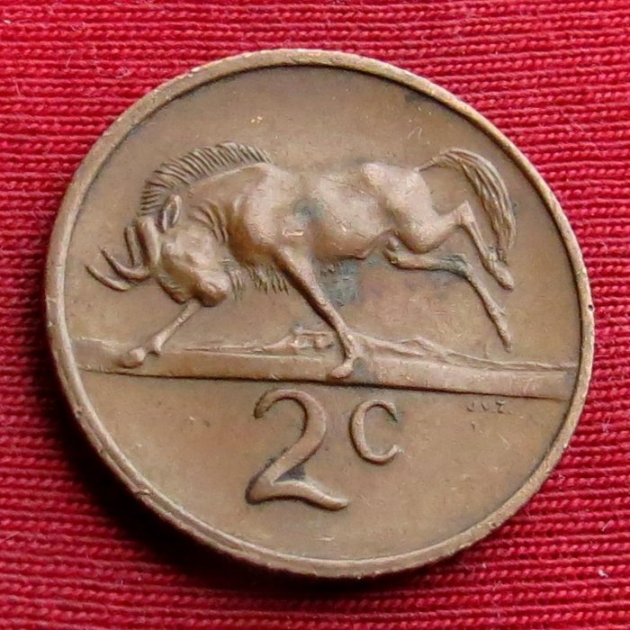  South Africa RSA  2 cents 1969   