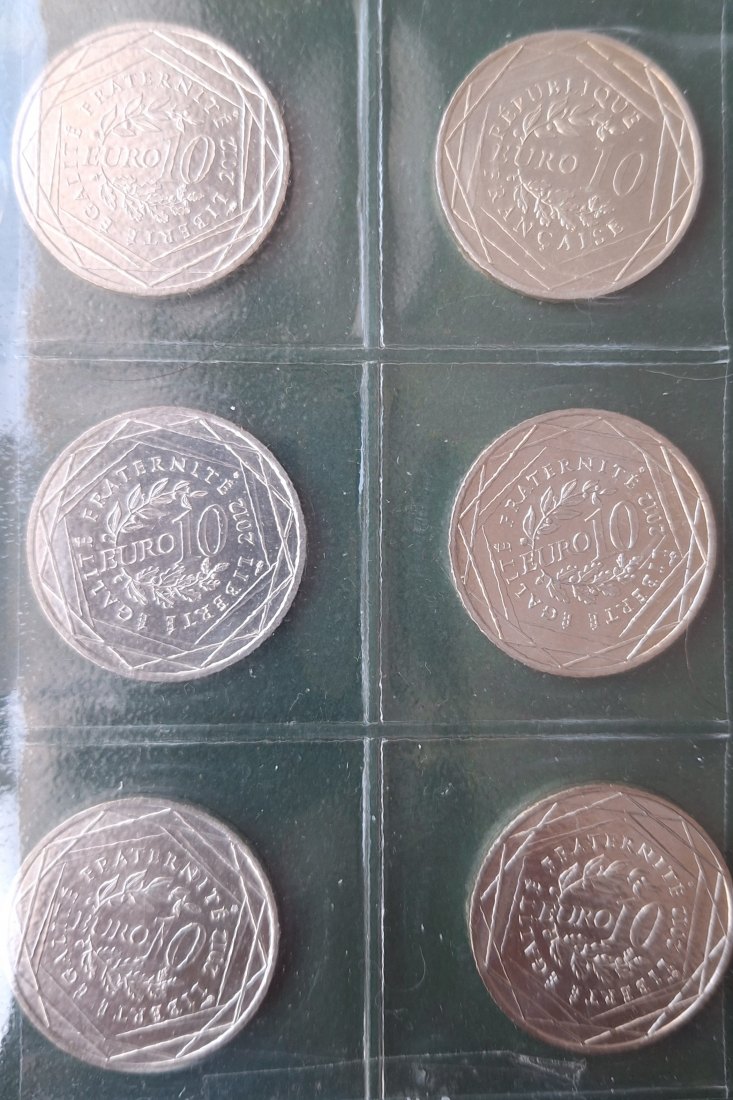  Frankreich 6x10 Euro 2012 Regionen 2013 Herkules Silber   