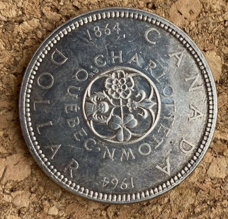  SILBER - Kanada 1 Dollar 1964 Konferenzen in Charlottetown und Quebec   