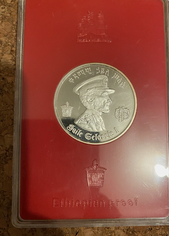  SILBER - Äthiopien 5 Birr 1972 Haile Selassie I. EXKLUSIV .999 Silver   