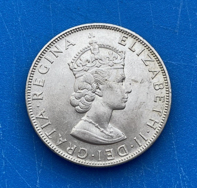  SILBER - Bermuda 1 Krone 1964 Crown Silber 0.500 Selten!   