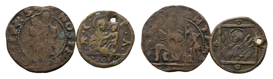  Italien, 2 Kleinmünzen   