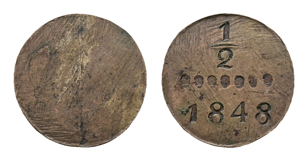  Altdeutschland; Frankfurt?; Marke 1848   