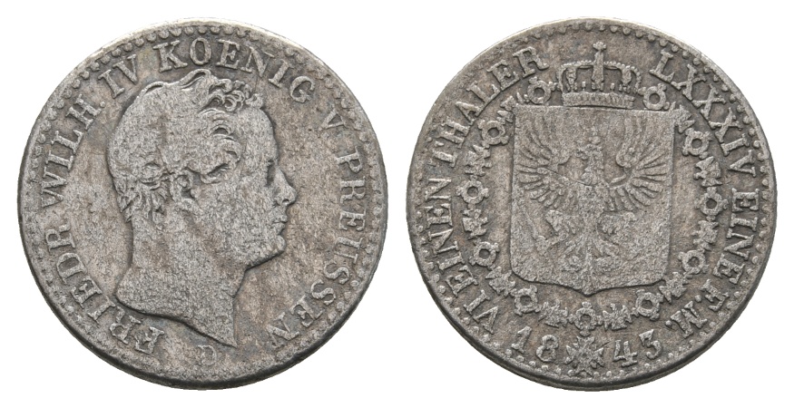  Altdeutschland; Kleinmünze 1843   