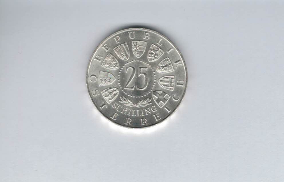  25 Schilling 1955 Bundestheater silber 10,4g fein Gedenkmünze Österreich Spittalgold9800 (04588/1)   