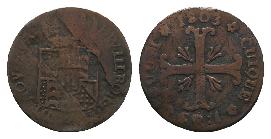  Altdeutschland; Kleinmünze 1803   