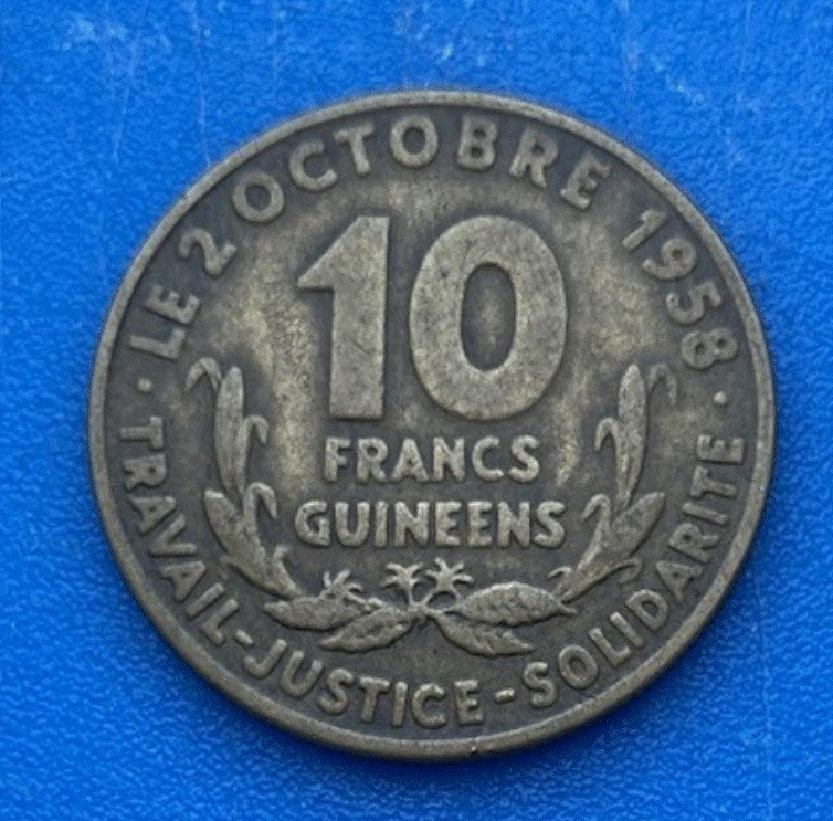  Guinea 10 Francs 1959 | Franc Guinéen | Wir Lieben Münzen   