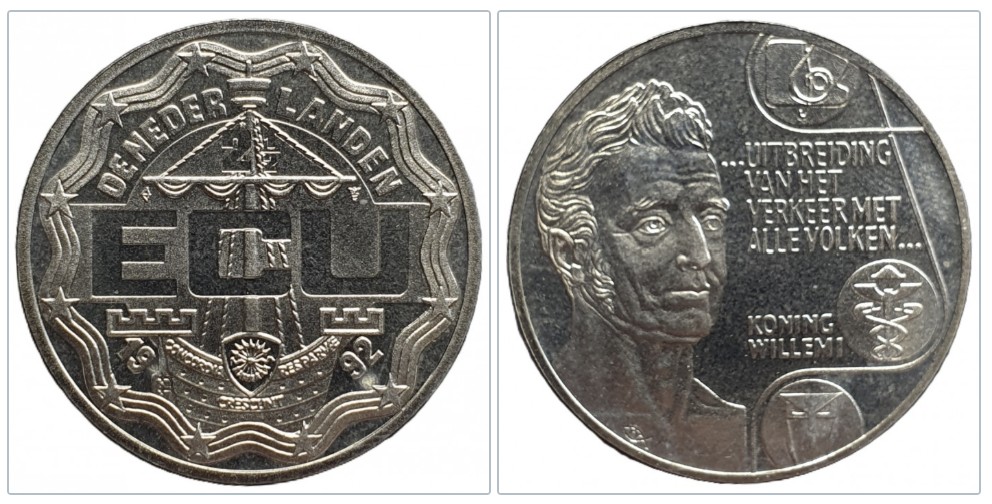  Niederlande 2½ ECU 1992 König Willem I   